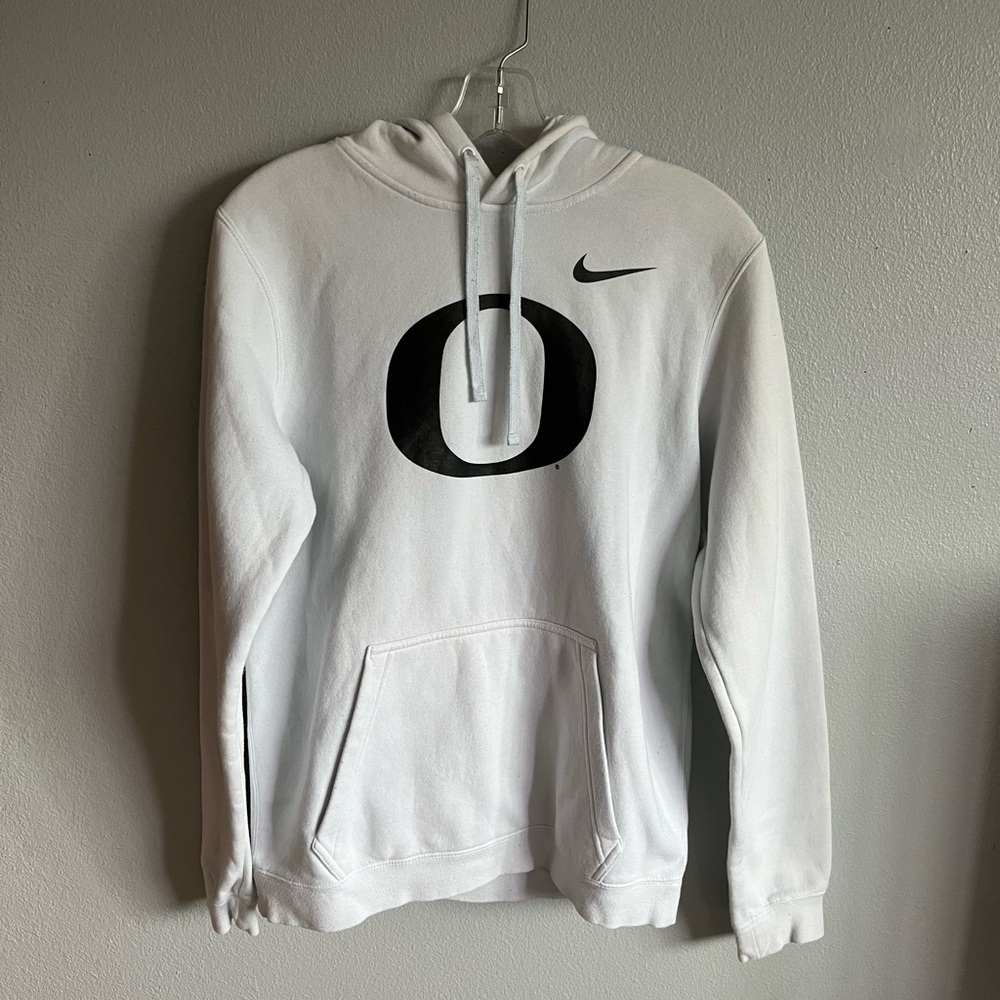 Men’s Nike Small White Oregon Ducks Hoodie With Black O